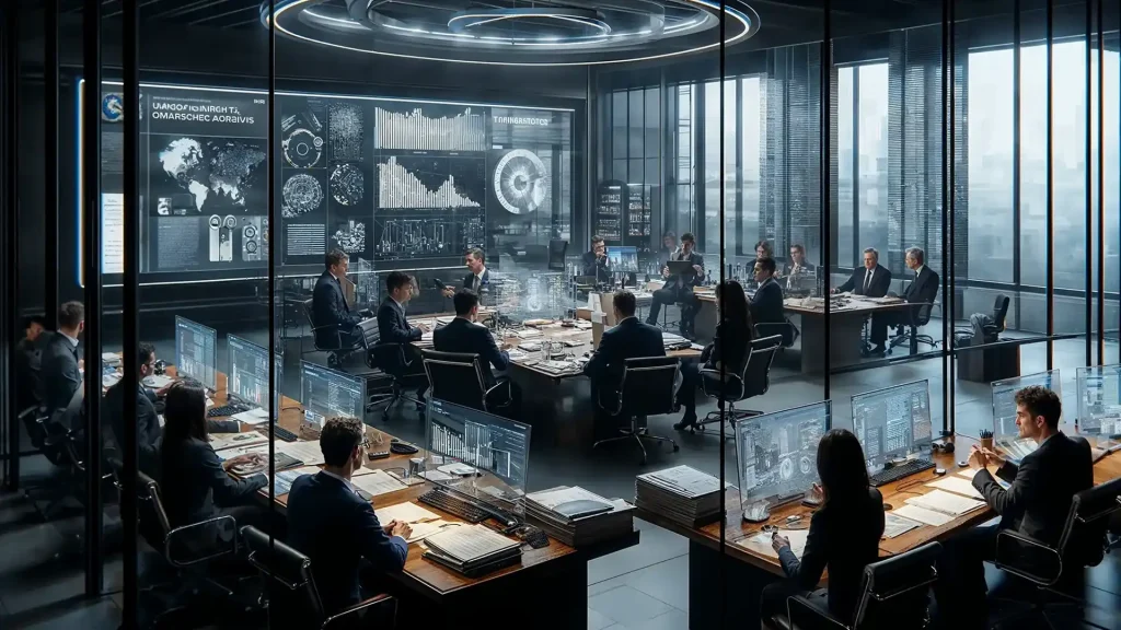 Team meeting discussing dental hygiene performance metrics